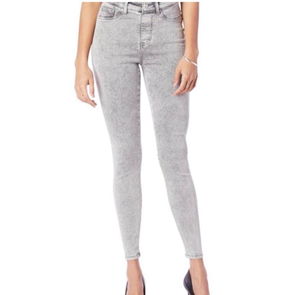 G by Giuliana White  Acid  Wash Jegging Skinny Jeans - High Rise 16 WP